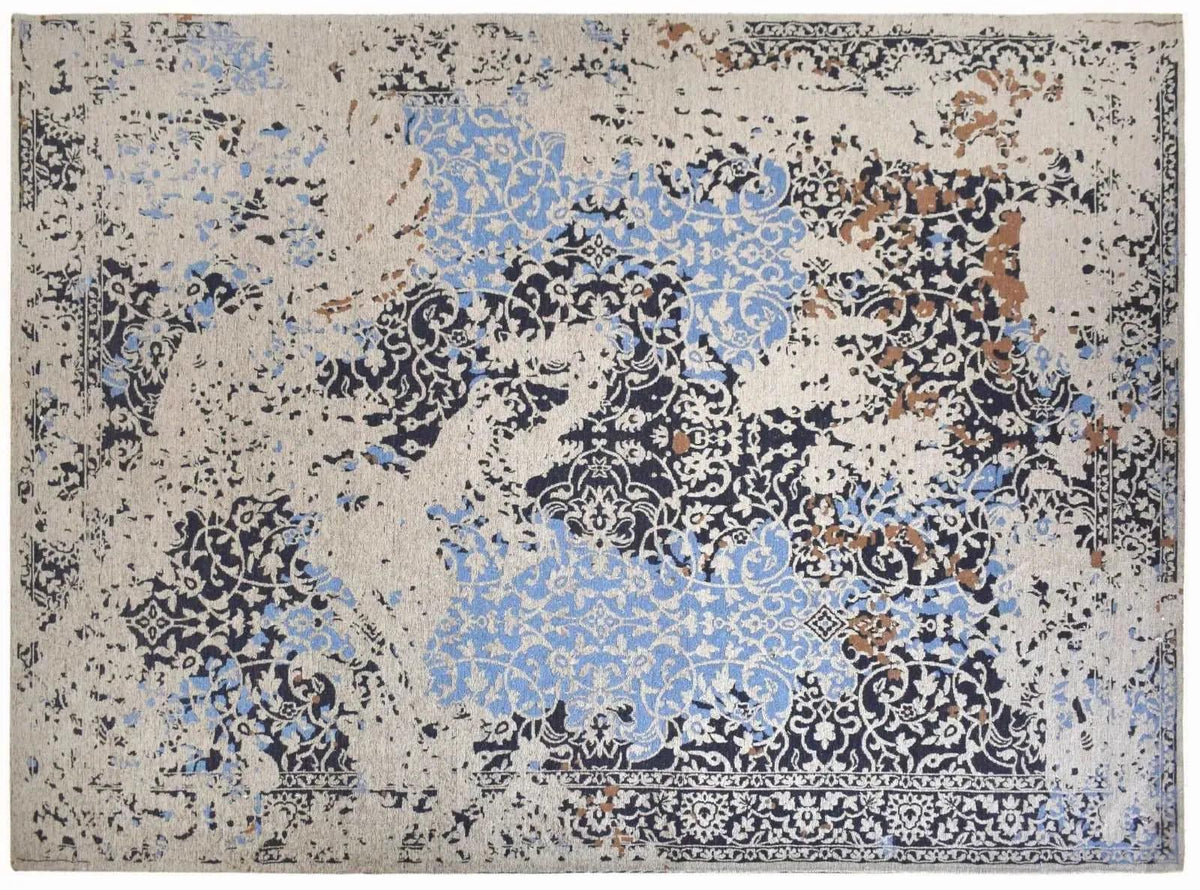 Modern Abstract Area Rug Carpet 8X10 Rugs for Living Room-Machine Washable Rugs for Bedroom Dining Room Living Room - (Blue/Black/Beige) || Made in Canada - Delight Home Solutions