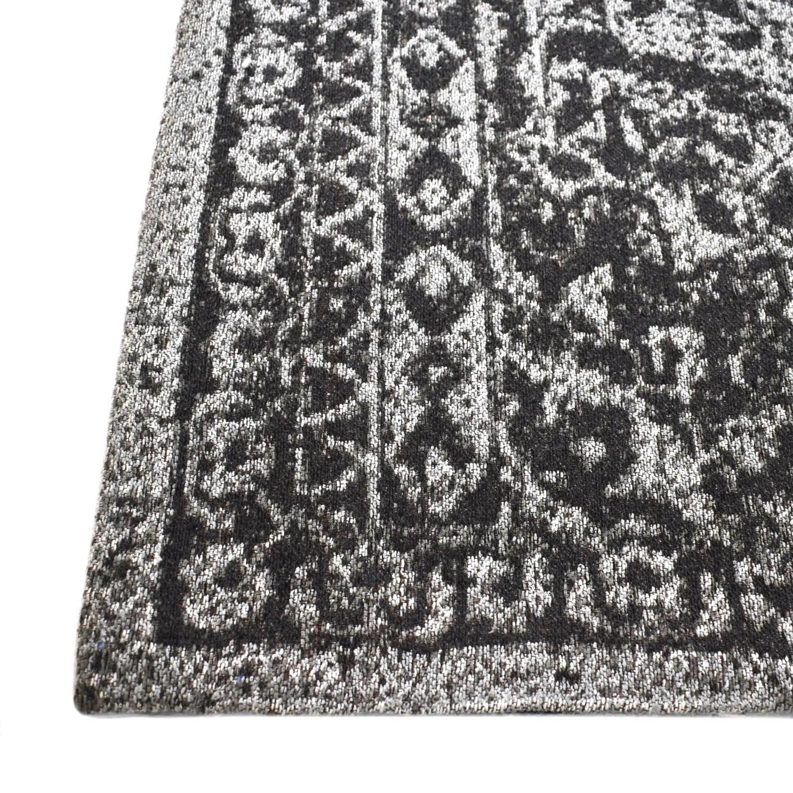 Modern Abstract Area Rug Carpet 8X10 Rugs for Living Room-Machine Washable Rugs for Bedroom Dining Room Living Room - (Black/Grey) || Made in Canada - Delight Home Solutions