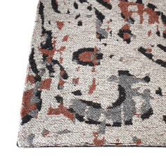 Modern Abstract Area Rug Carpet 8X10 Rugs for Living Room-Machine Washable Rugs for Bedroom Dining Room Living Room - (Beige/Red) || Made in Canada - Delight Home Solutions